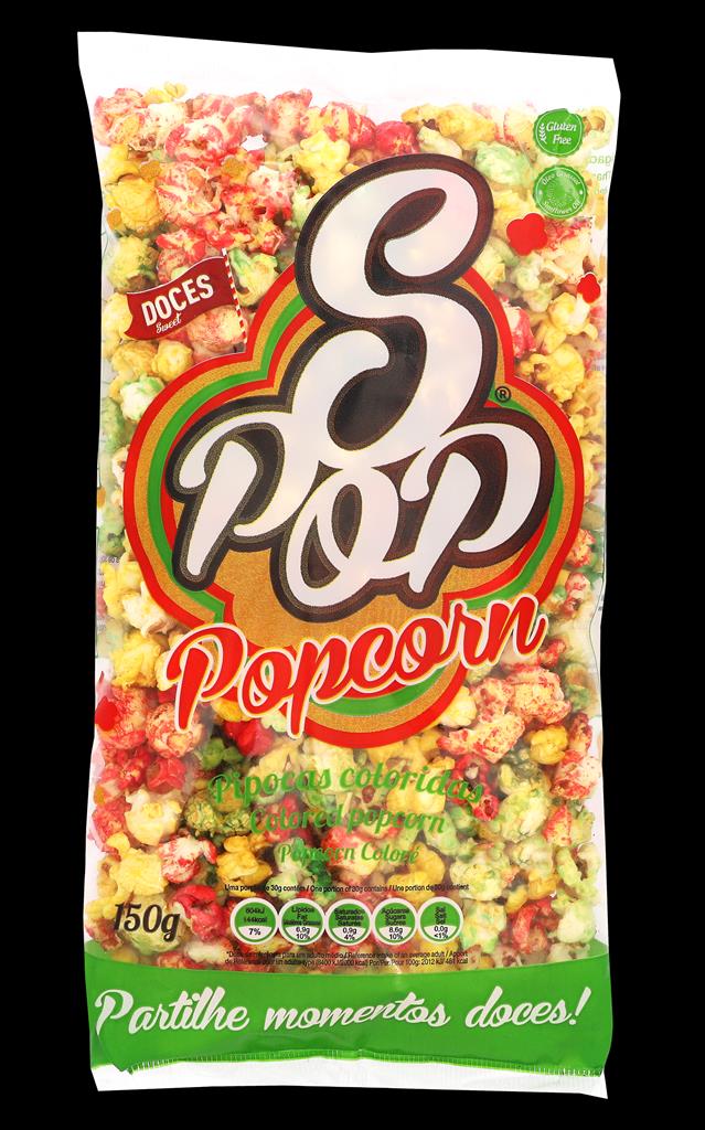 PIPOCAS DOCES COLORIDAS SPOP 150G